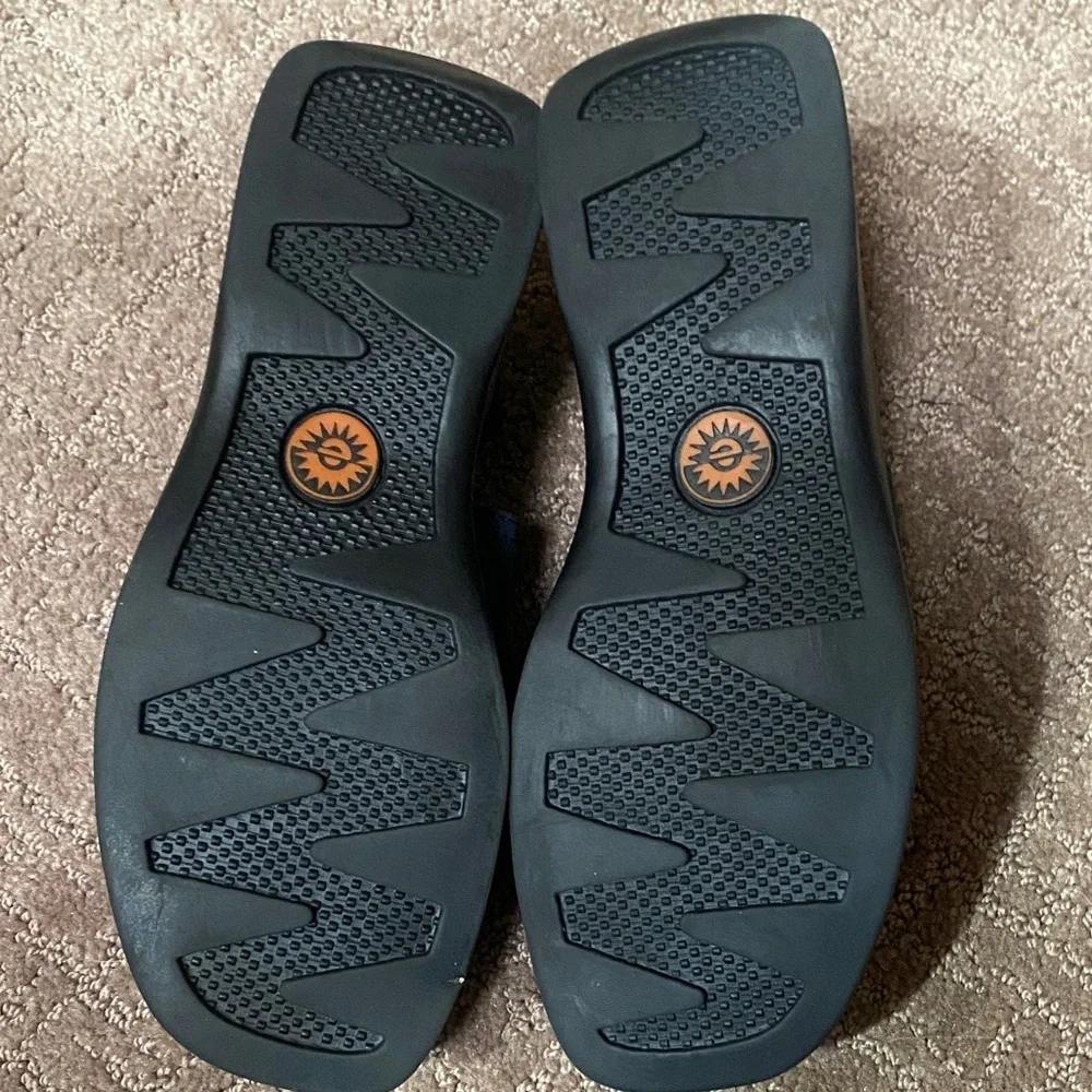 Navy Blue Leather Earth Shoes Size 6.5W Men’s Sandals Unisex Casual Summer
